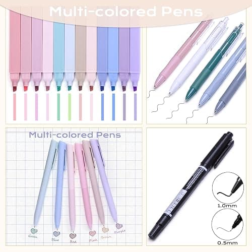 XKDOUS Bible Study Supplies Journaling Kit for Women, Bible Study Kit, 12 Pastel Highlighters and 12 Pens No Bleed, 75 Laminated Tabs, Prayer Journal Pencil Case and More, Pink thumbnail 5