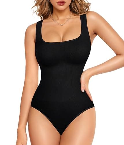 Junlan Shapewear Bodysuit for Women Tummy Control Full Body Shaper Seamless Shaping Leotard Tank Tops - Image 1