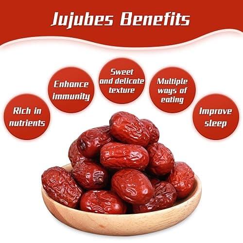 Haomly Jujube Date,10.58 oz/300g,Natural Health Snack,Sweet & Chewy & Delicious Dried Dates,Large-size Red Date for Snacking, Brewing Tea, Soup, Baking, Oatmeal,Improve sleep,No Additives thumbnail 5