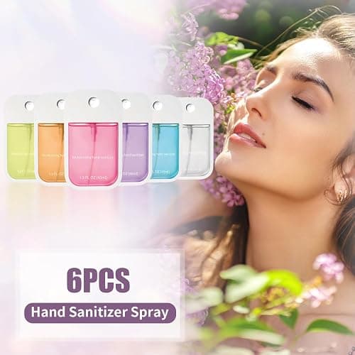 6Pcs Hand Sanitizer Spray For Woman, Power Mist Hand Sanitiser Mini For Travel thumbnail 2