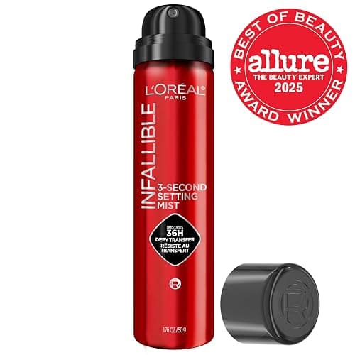 L'Oreal Paris Infallible 3-Second Setting Spray Mist, Microfine Mist for up to 36HR Wear, Clear, 1.76 oz thumbnail 2
