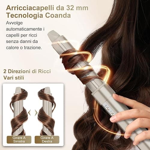 7MAGIC Air Styler 6 In 1, Asciugacapelli Ionico, Spazzola Rotante Per Capelli, Arricciacapelli Automatico, Spazzola Lisciante, Senza Danni Da Calore, Asciugatura Rapida, Con Borsa Da Viaggio thumbnail 3