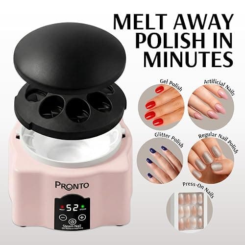 Pronto Electric Nail Soaking Bowl, Nail Steamer for Acrylic, Dip and Gel Removal, Acetone Steamer Nails Soak Off and Nail Polish Remover Machine for Gel Nail Polish Acrylic Steamer Remover, Pink thumbnail 6
