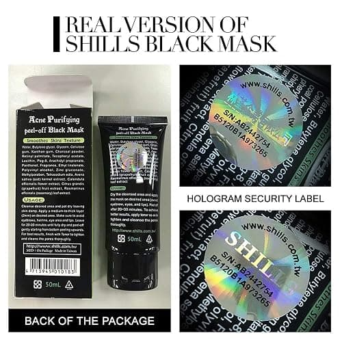 SHILLS Blackhead Remover, Pore Control, Skin Cleansing, Purifying Bamboo Charcoal, Peel Off Face Mask,1 Bottle(1.69 fl. oz) thumbnail 2