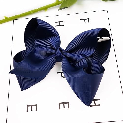 CÉLLOT Big Bows for Girls 40 PCS Grosgrain Ribbon Boutique 6 Inch Hair Bow Alligator Clips For Girls Teens Toddlers Kids in Pairs thumbnail 8