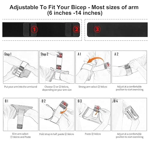 Running Armband with Earphone Bag Cell Phone Armband for iPhone 16 15 Pro 14 Plus 13 11 XR XS, Galaxy S24/S10 Water Resistant Sports Phone Holder Case & Zipper Slot Car Key Holder for 6.7 inch Phone thumbnail 8