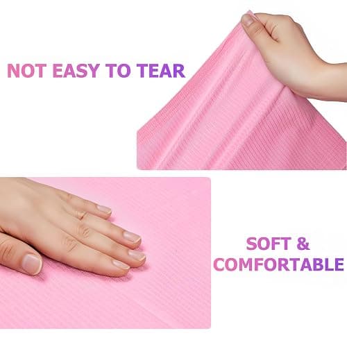 Makartt Disposable Nail Mats: 50 Pcs 3-Layer Absorbent Nail Table Pads with PE Backing, 18 x 13 Inch Nail Desk Protection for Manicure, Pedicure, Acrylic Gel Practice, Salon Home DIY, Pink thumbnail 5
