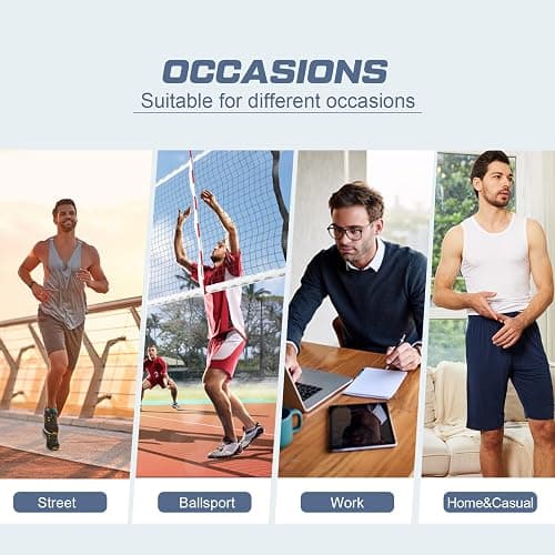 Men's Pajama bottoms Lounge Sleep Shorts Soft Comfortable Breathable Pajamas Shorts with Pockets 2 Pack thumbnail 6