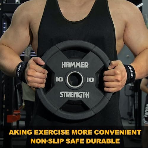 FITFIV Lifting Straps for Weightlifting, Lifting Wrist Straps for Gym Strength Training, Neoprene-padded Wrist Cushion - Men & Women thumbnail 5