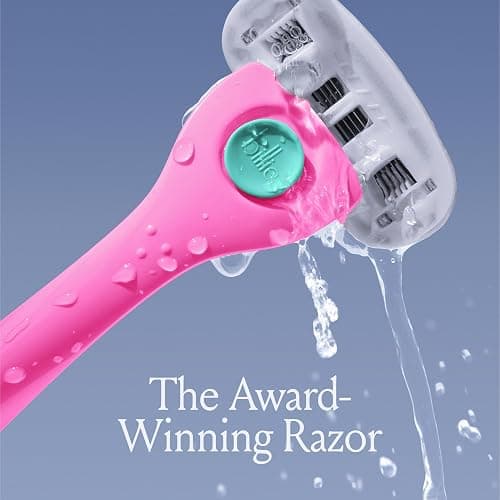 Billie Razors for Women, Malibu - 1 Handle, 4 Refills & Magnetic Holder | 5 blade womens razors for sensitive skin, Surrounded by aloe shave soap, Ergonomic handle, Pivoting head, Magnetic Holder thumbnail 2