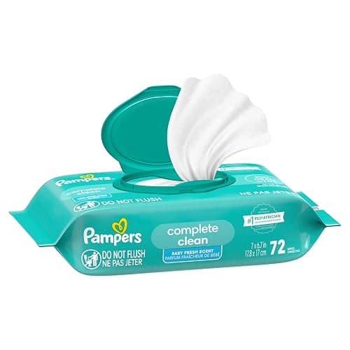 Pampers Baby Wipes, Complete Clean Baby Fresh Scented Wipe, Gently Cleans Head to Toe, 72 Total (1 Flip-Top Packs) thumbnail 15