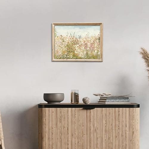 uniro Wildflower Field Vintage Canvas Wall Art for Home Decor, Spring Landscape Art Print, Botanical Floral Posters Oil Painting Wall Art, Plant Flower Pictures Farmhouse for Living Room, Bedroom, Bathroom Decor( 8" x 10"-UNFRAMED) thumbnail 4