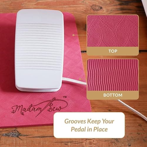 Madam Sew Sewing Machine Pedal Mat Non Slip | Sewing Mat Reduce Vibration with No Slip Rubber Keeps Pedal in Place | Sewing Machine Mat Accessory | 7” x 10” thumbnail 4