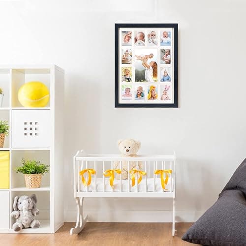 FramePro School Years Picture Frame K-12 Day Graduation Photo Collage Black Frame with Mat, Displays One 5x7 Photo and Twelve 2.5x3.5 Pictures thumbnail 7