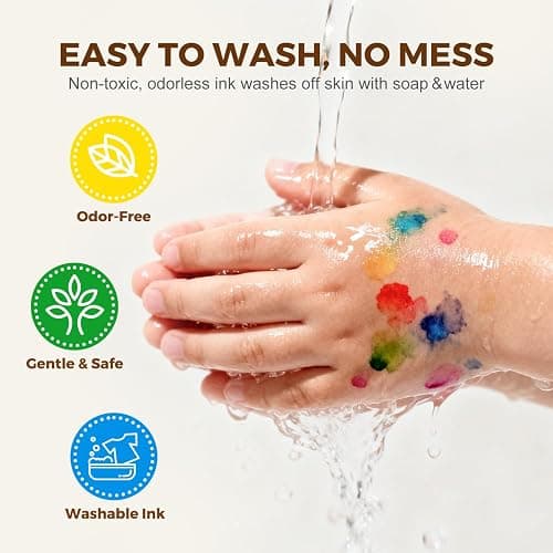 Jar Melo Washable Dot Markers, 6 Colors Dot Paints with 108 PDF & 10 Physical Activity Papers, Non-Toxic Bingo Daubers for Toddlers 1-3 2-4 thumbnail 4
