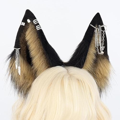 WanwanHut Faux Fur Cat Ears Hairband Soft Plush Animal Ear Headband for Cosplay, Halloween, Party & Daily Wear thumbnail 3