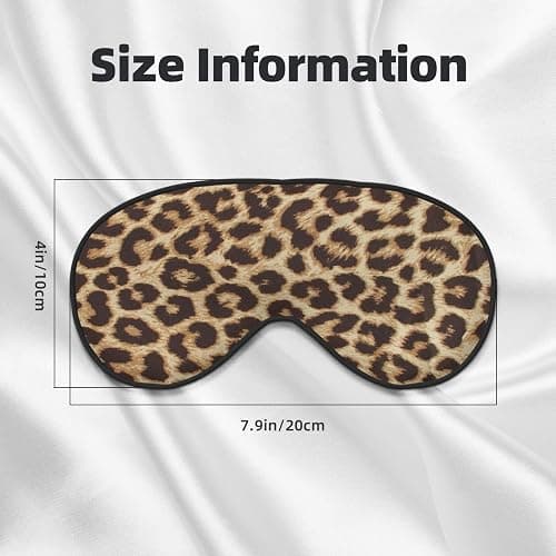 Leopard Print Sleep Mask for Women Men, Soft and Comfortable Eye Mask with Adjustable Strap for Travel Yoga Nap Sleeping thumbnail 5