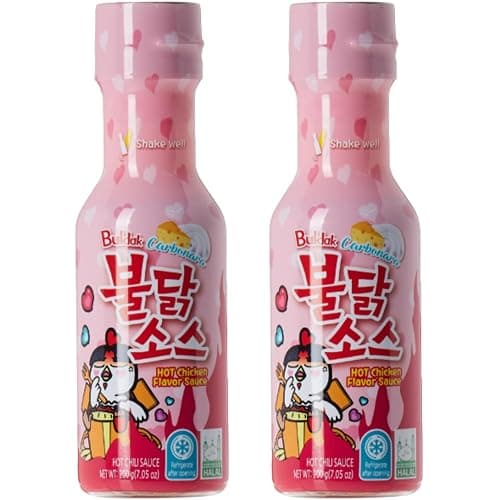 Samyang Buldak Sauce 200g Each (2 Pack) - Carbonara Buldak Hot Chicken Flavour Noodles Sauce, Perfect for Cooking & Dipping - Image 1
