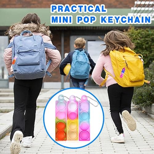 75Pcs Party Favors for Kids 3-5 4-8 Fidget Toys Bulk Mini Pop Keychain Sensory Toys Stocking Stuffers Birthday Carnival Treasure Classroom Prizes Stress Relief Toy Easter Eggs Fillers thumbnail 3
