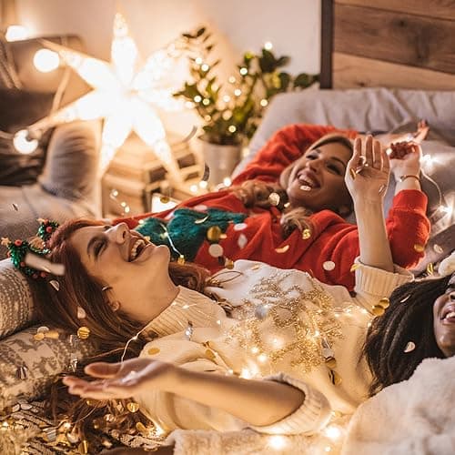 Jsdoin Guirlande lumineuse à 50 LED et à piles en fil de cuivre pour éclairage intérieur et extérieur, chambre, décoration de mariage, fête, Noël, décoration d'arbre (Blanc chaud, 1 pièce 5M50Leds) thumbnail 5