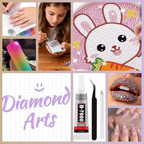 40000 Pcs Jelly Rhinestones for Bedazzling & Nail Art - 3mm Multicolor Flatback Gems, Includes B7000 Glue, Tweezers & Pen - DIY Bedazzler Kit for Diamond Art, Jewelry Making, Crafts (24000 pcs) thumbnail 7