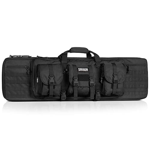 Savior Equipment American Classic Tactical Double Long Gun Bag Pistol Transportation Case w/Backpack Strap, Lockable Compartment, Available Length in 32" 36" 42" 46" 51" 55" - Image 1