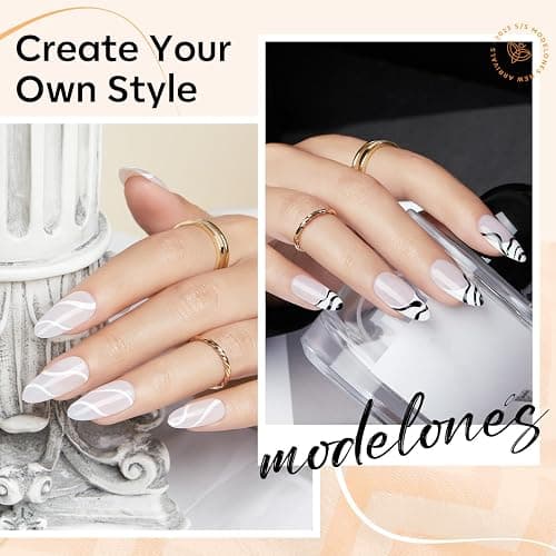 modelones Nail Art Brushes, Super Fine Liner Nail Brush Kit Dual-ended 7/11/15/20mm for Gel Polish Thin Lines, Precise Details, Fine Drawing Painting Design Acrylic Rhinestone Handle Salon & DIY Use thumbnail 7