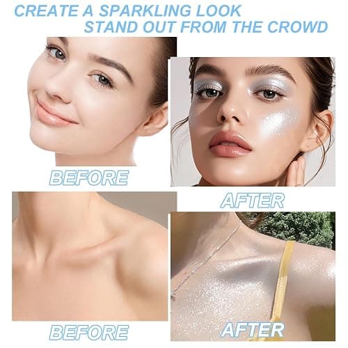 Hair and Body Glitter Spray, Glint-Rainbow Hair Glitter Extra Fine Face Shimmer Powder for Clothes, Festival Loose Sparkle Powder for Rave Clothes Nail Art Easter Halloween Crafts (Glint-Rainbow) thumbnail 9