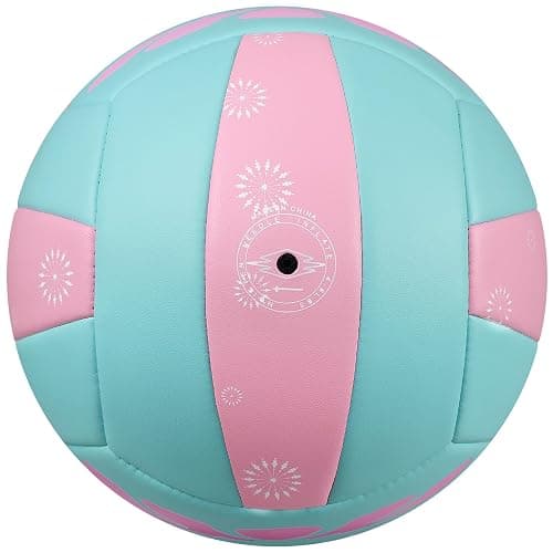 JCAMOY Volleyball Size 5 - Premium PU Leather, Ultra-Durable Soft to The Touch for Youth, Adults, Ideal for Indoor, Outdoor, Beach Sports Training (Pink Blue) thumbnail 9