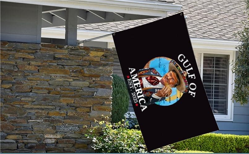 TOCRTSV Gulff Of Us America 2025 Flag 3x5FT-Gulff of America 2025 Flag with 2 Brass Grommets Fade Resistant for Indoor Outdoor. thumbnail 4