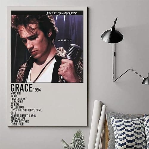 SXNRVM Jeff Buckley GracePOSTERModern High-definition Printed Multi Scene Home Decoration for Waterproof Wall Paintings in Living Rooms Bedrooms Offices And Bathrooms08x12inch(20x30cm) Unframe-style thumbnail 6