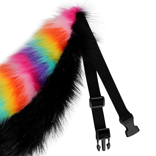 COSYEARS Faux Fur Animal Fox Wolf Tail Fursuit Furry Handmade Fluffy Plush Costume Accessories Halloween Party thumbnail 4