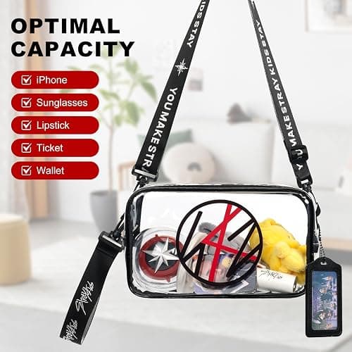 SGESYE Stray Light stick Storage Bag Transparent PVC Shoulder Bag Concert Crossbody Bag For Skz's Stay Fans Gifts thumbnail 3