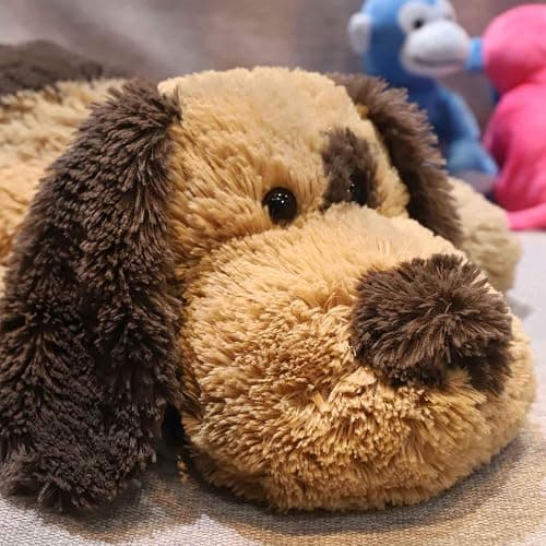 WEIGEDU Floppy Stuffed Dog Puppy Plush Toy, 20 inch, Brown | Huggable Beagle Labrador Retriever Stuffed Animal Dogs, Lying Down, Super Soft, for Kid Girl Boy Baby Christmas Birthday Gift thumbnail 2