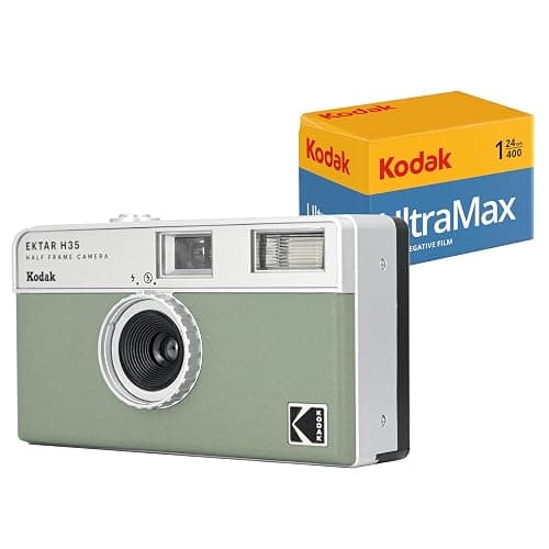 KODAK EKTAR H35 Half Frame Film Camera (Sage, Bundle with 24exp Film) - Image 1