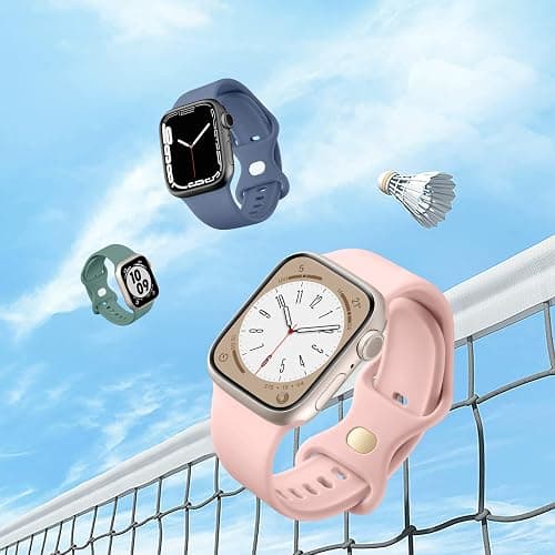 Maledan 6 Pack Bands Compatible for Apple Watch Band 38mm 40mm 41mm 42mm 44mm 45mm 46mm 49mm Women Men, Soft Silicone Sport Band Strap for iWatch Apple Watch Series 11 10 9 8 7 6 5 4 3 2 1 SE Ultra thumbnail 7