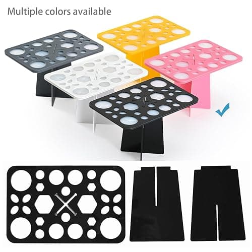 Luckyiren Acrylic Makeup Brushes Drying Rack, Brushes Dryer, Collapsible Holder Stand Tree Tray Support Display for Makeup Artist Nail Brushes Paintbrushes Makeup Lovers, 28 Slot, Black, Unisex thumbnail 7