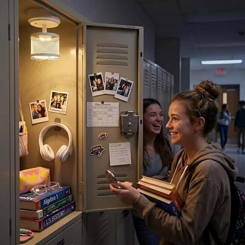 Fuyoooo Magnetic Locker Light LED Locker Chandelier, White | Back-to-School Locker Essential, Magnetic Mounting, Decorative and Functional, Brightens Dark Lockers, Space-Saving Design thumbnail 2