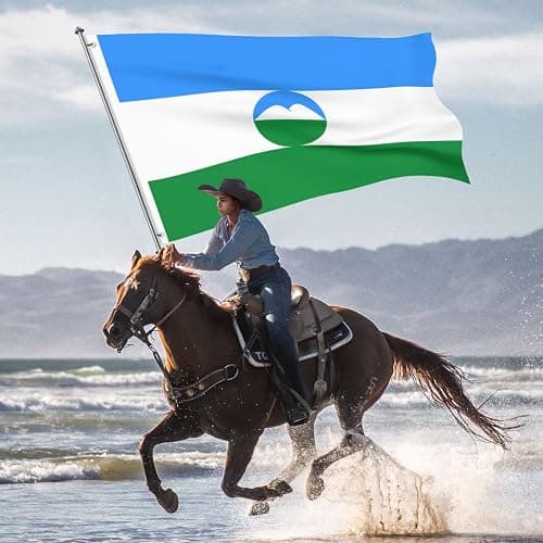 POOEDSO Flag Of Kabardino-Balkaria Flags 5x8 Ft Outdoor Double Sided Flag Polyester Lightweight Flags Funny Home Yard Decoration 5by8 Flags thumbnail 2