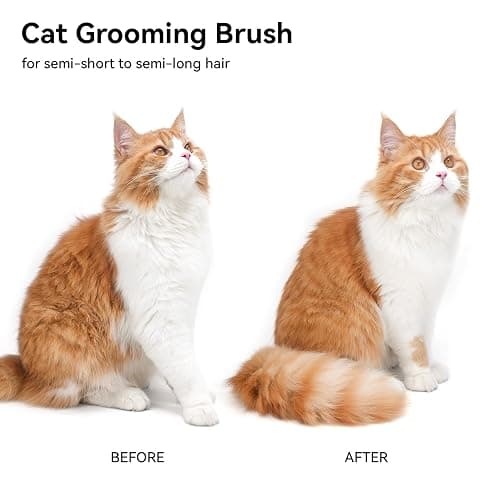 Aumuca Cat Brush for Shedding, Cat Brushes for Indoor Cats, Cat Brush for Long or Short Haired Cats, Cat Grooming Brush Cat Comb for Kitten Rabbit Massage Removes Loose Fur thumbnail 9