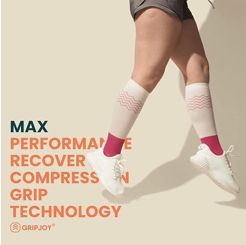 Gripjoy Compression Socks with Grips, 15-20mmHg, Support & Stability for Circulation, Travel, Pregnancy, Nurses thumbnail 5