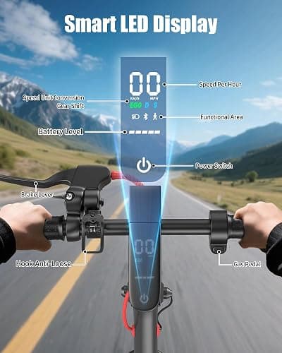 Electric Scooter for Adults, Peak 500W/650W Motor, 19/21 MPH Max Speed, 21/23 Miles Range, 36V Battery, 8.5" Solid Tires, App Control, Lightweight, Foldable Electric Scooter for Commuting, UL2272 thumbnail 4
