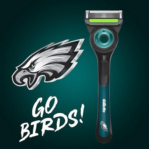 Gillette Labs Special NFL Eagles Edition Shaving Razor for Men - 1 Handle, 4 Razor Blade Refills & Magnetic Stand, Holiday Gifts for Men, GilletteLabs with Exfoliating Bar thumbnail 2