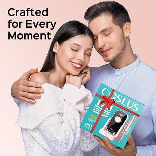 COSLUS Electric Nail Drill Professional: 40000 RPM Rechargeable Nail File with Stand for Acrylic Gel Nails - Stable & Smooth Grinding, Easy to Use, Ideal for Beginners Women, Home DIY and Salon, Pink thumbnail 9