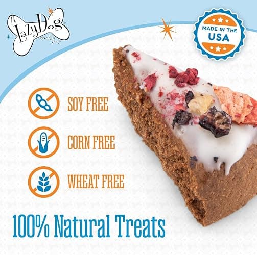 The Lazy Dog Cookie Co. I Ruff You Pup-Pie – All Natural Dog Treat for All Occasions – Healthy Dog Cookies Made in USA – 6" Celebration Pie – Best Natural Treats for Dogs, 5 oz (Ruff You) thumbnail 4