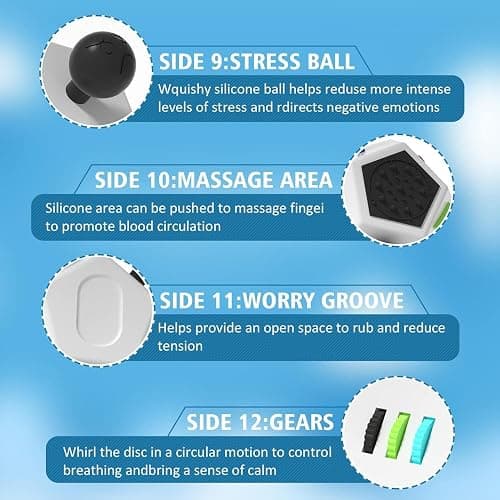 Fidget Dodecagon –12-Side Fidget Toys Cube Relieves Stress and Anxiety Anti Depression Focus Travel Toy Cube for Children and Adults Stocking Stuffers Gifts Idea (A2 White) thumbnail 6