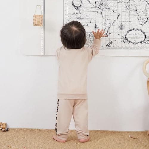 Kupretty Baby Girl Fall Winter Clothes Toddler Outfit Letters Graphic Crewneck Sweatshirts + Joggers Pants Set thumbnail 4