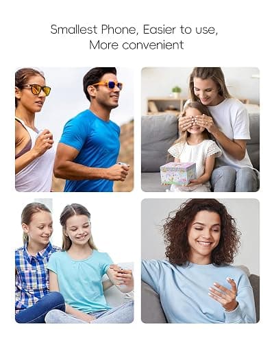 ACCOF Mini Phone Unlocked,3.0 Inch Display Mini Smartphone Android Unlocked, Dual Camera, Small Phone,900mAh 3G Network Cell Phone for Kids/Student/Backup/Travel,Dual SIM 2GB+16GB/128GB (Black) thumbnail 6