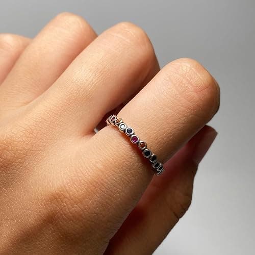 CH.yishi Handmade 925 Sterling Silver Ring Adjustable Stacking Ring Vintage Statement Ring Personalized Jewelry for Women & Men thumbnail 3