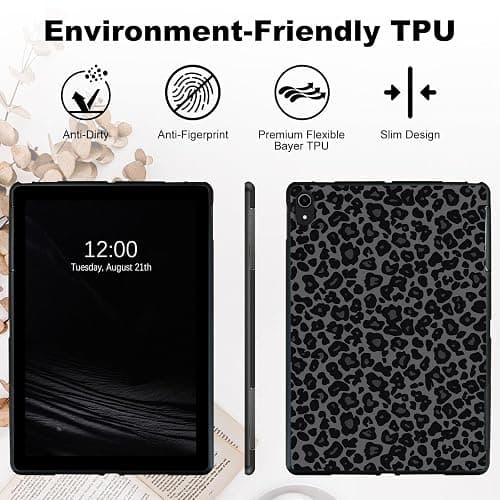 RMJKXQZG Tablet Case for Ipad 10Th Generation for iPad 10.9 Inch Case (2022) Slim Design Matte TPU Rubber Soft TPU Protective Cover for iPad 10th Gen, Dark Green Leopard Print Pattern thumbnail 2
